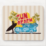 Surfer Illustration Mouse Pad