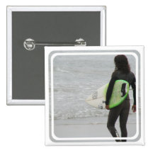 Surfer Square Pin