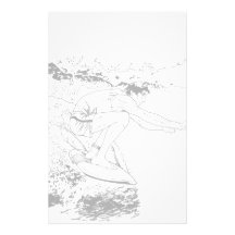Surfer Stationary Custom Stationery