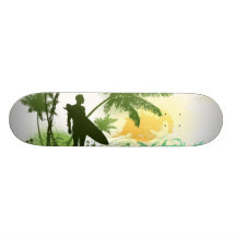Surfer Theme Skateboard Deck