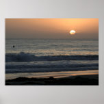 Surfer Watching the Sun Go Down posters