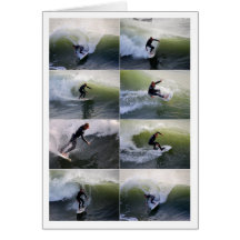 Surfers Collage Card