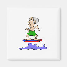 Surfin Grandpa Magnets