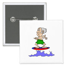 Surfin Grandpa Pins