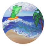 Surfing Angel Raphael Sticker