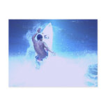 Surfing Big Waves Postcard
