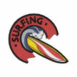 Surfing embroidered shirts