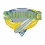 Surfing embroidered shirts
