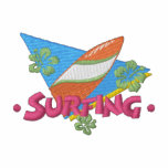 Surfing embroidered shirts