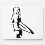 Surfing Girl mousepads