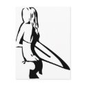 Surfing Girl postcards