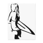 Surfing Girl postcards