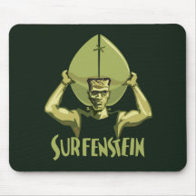 Surfing Halloween Frankenstein Mouse Pads