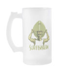Surfing Halloween Frankenstein mugs