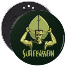 Surfing Halloween Frankenstein Pins