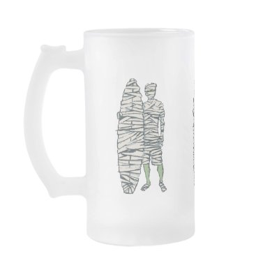 Surfing Halloween Mummy Mugs by AHalloweenTrail
