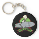 Surfing Halloween Skeleton keychains