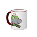 Surfing Halloween Skeleton mugs