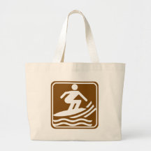 Surfing Highway Sign Canvas Bag
