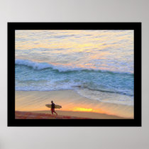 Surfing in Baja Mexico Poster