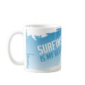 Surfing is my Religion mugs