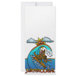 SURFING KANGAROO CARTOON RACK CARD rack cards