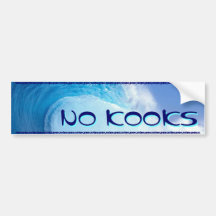 SURFING - NO KOOKS BUMPER STICKER