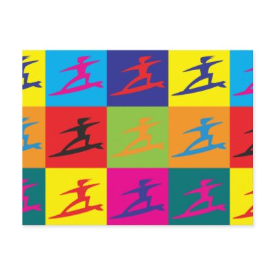Surfing Pop Art Post Cards by sciencewillprevail
