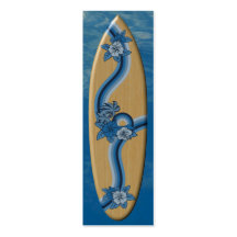 Surfing Safari Surfboard Bookmark Business Cards