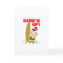 Surfing Santa cards
