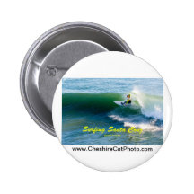 Surfing Santa Cruz California Products Pinback Buttons