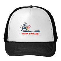 Surfing Santa Trucker Hats