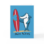Surfing Shark Valentine cards