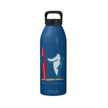 Surfing Shark Valentine Drinking Bottles