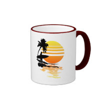 Surfing Sunrise Coffee Mug