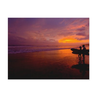 surfing sunset postcards by birthmoms