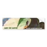 Surfing Surf the Earth Tube Ride Car Sticker Art bumper stickers