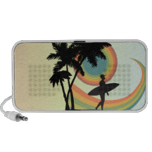 surfing surfer vector art sunset surfing mp3 speaker