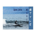 Surfing Ukumehane, Lahaina, Maui postcards