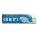Surfing USA Bumper sticker surf art surfer sticker bumper stickers