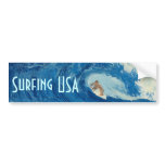 Surfing USA Bumper sticker surf art surfer sticker bumper stickers