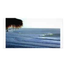 Surfing Waves Breaking in Bali Photo Card