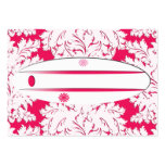 Surf's UP Pink and White Damask Name Place Card Business Cards