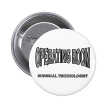 Surgical Technologist - Operating Room (black) Buttons