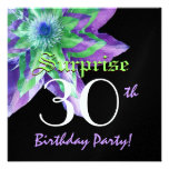 SURPRISE 30th Birthday Party Colourful Flower W069 Personalised Invite