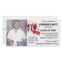 Surprise 40th Birthday Party Photo Invitation