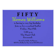 Surprise 50th Birthday Invitation