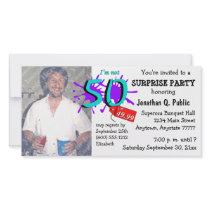 Surprise 50th Birthday Party Photo Invitation