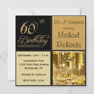 Surprise Birthday Party Invitations on Surprise 60th Birthday Party Invitations   Zazzle Co Uk