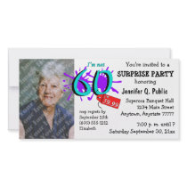 Surprise 60th Birthday Party Photo Invitation